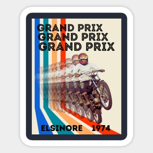 Vintage Motorcycle Grand Prix Elsinore 1974 Sticker